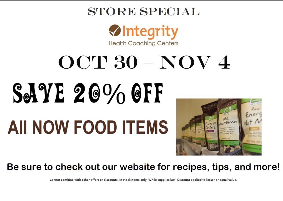 Store Special Oct 30 - Nov 4
