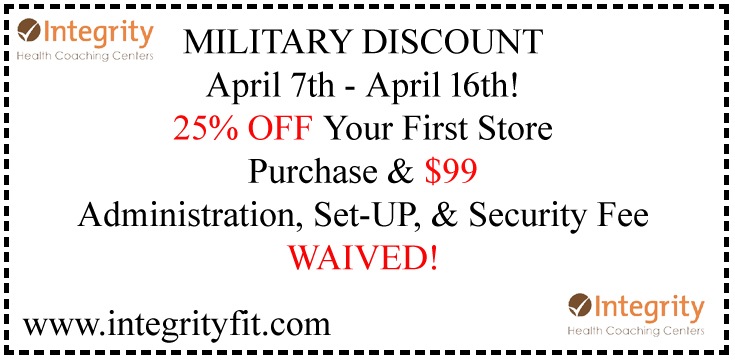 Are you or have you served in the Military? Save on a membership at Integrity Health Coaching Centers in NH