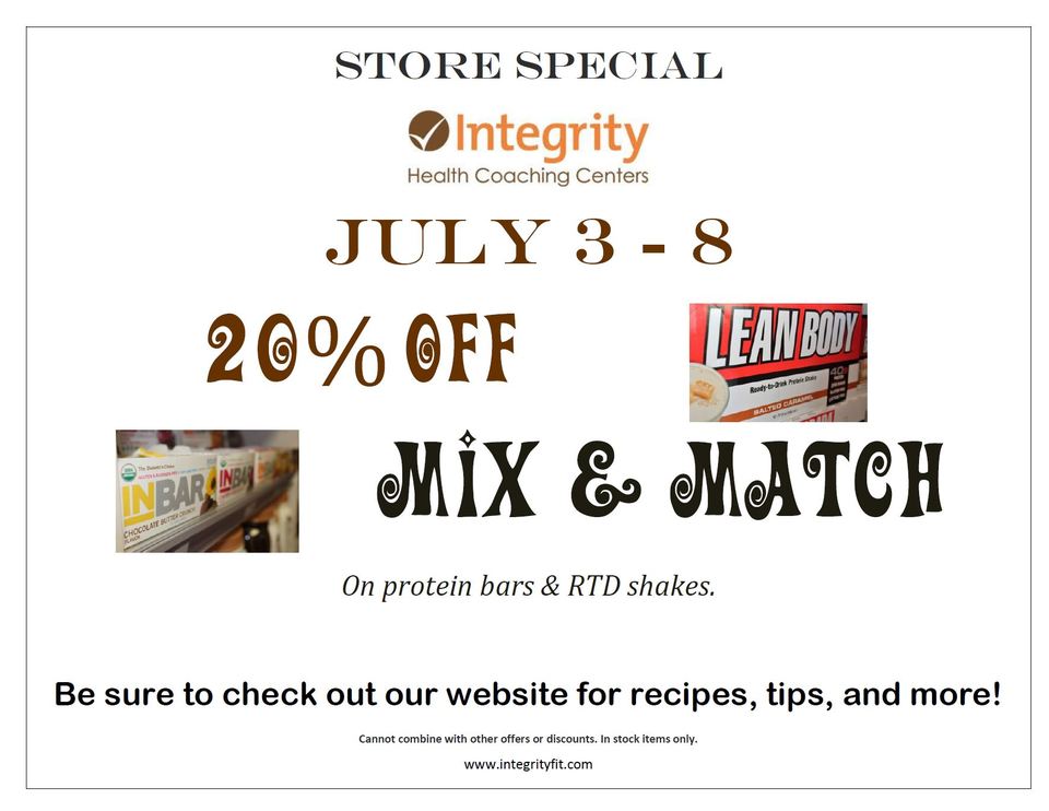 Store Special July 3 - 8