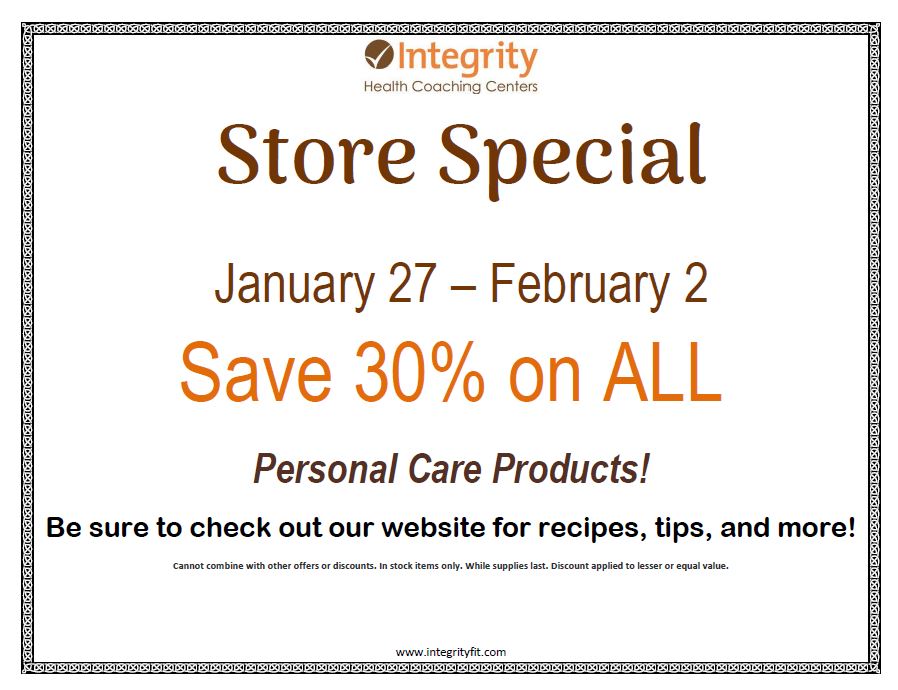 Store Special January 27 – February 2